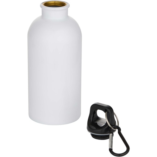 Oregon 400 ml sublimation RCS recycled single wall stainless steel water bottle with carabiner