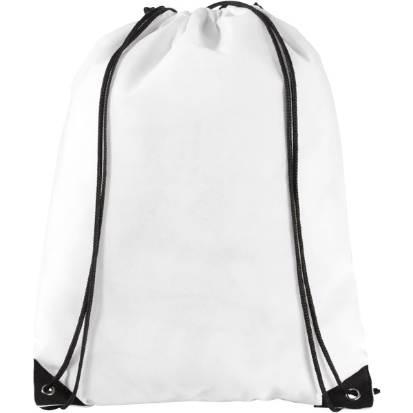 Evergreen non-woven drawstring bag 5L - White