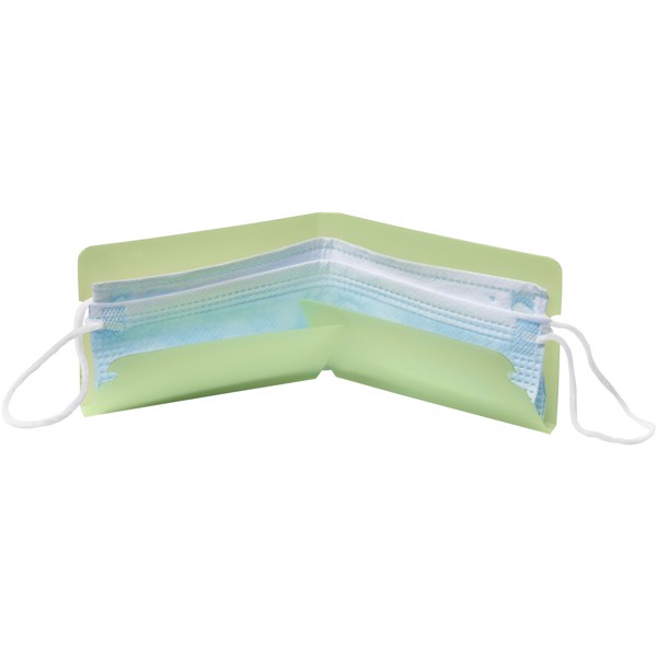 Madden fold-up face mask wallet - Transparent lime