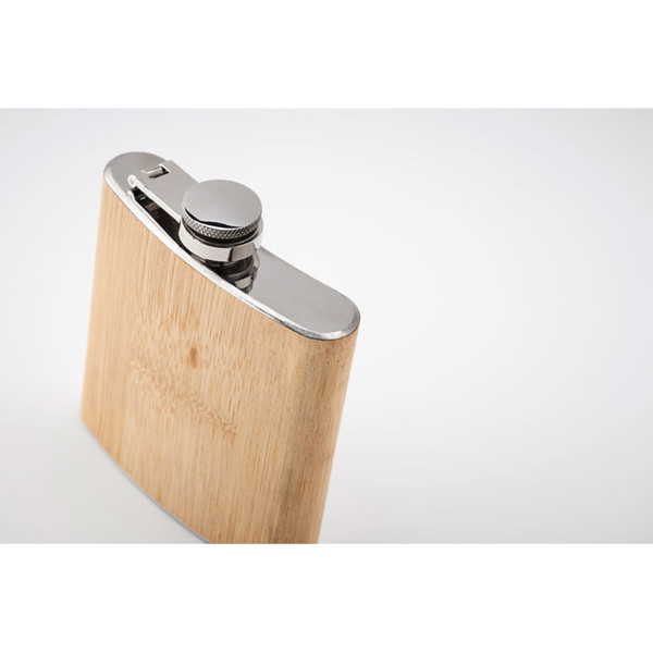 Bamboo slim hip flask 170ml Hiphip