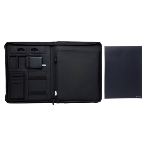 Air 5W wireless charging portfolio A4 w/ 5000 mAh powerbank - Grey