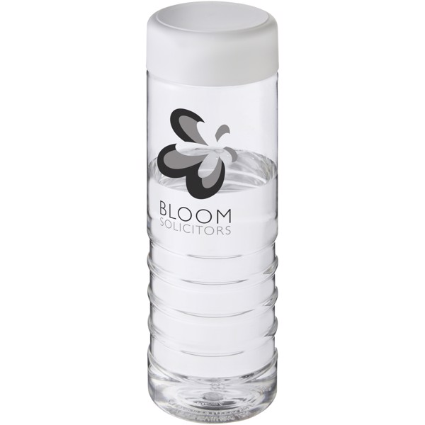 H2O Active® Treble Bidón deportivo con tapa de rosca de 750 ml - Transparente / Blanco