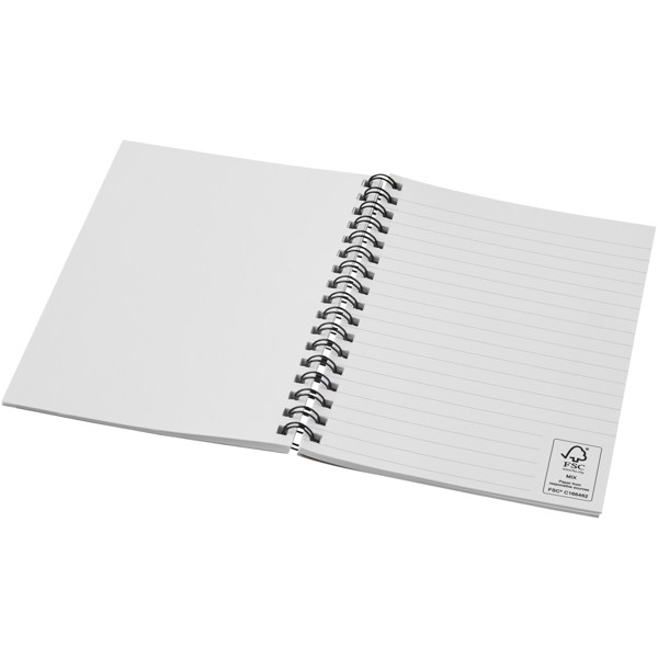 Desk-Mate® A6 colour spiral notebook - Ivory White