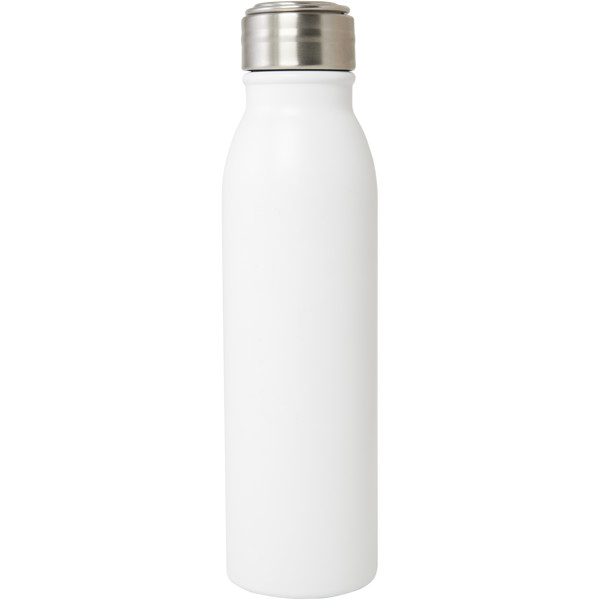 Harper 720 ml RCS certified stainless steel water bottle with metal loop - White
