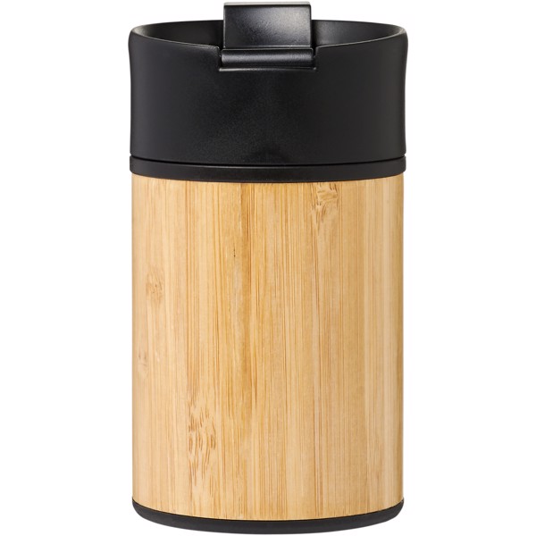 Vaso de 200 ml en bambú con aislamiento de cobre al vacío "Arca" - Negro intenso