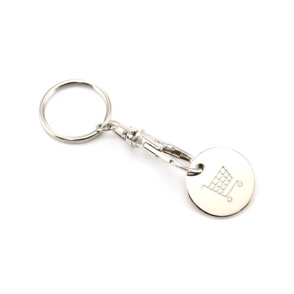 Keyring Coin Euromarket - White
