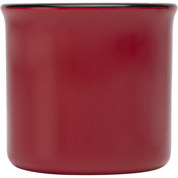 Bari 240 ml ceramic mug with glossy finish - Red