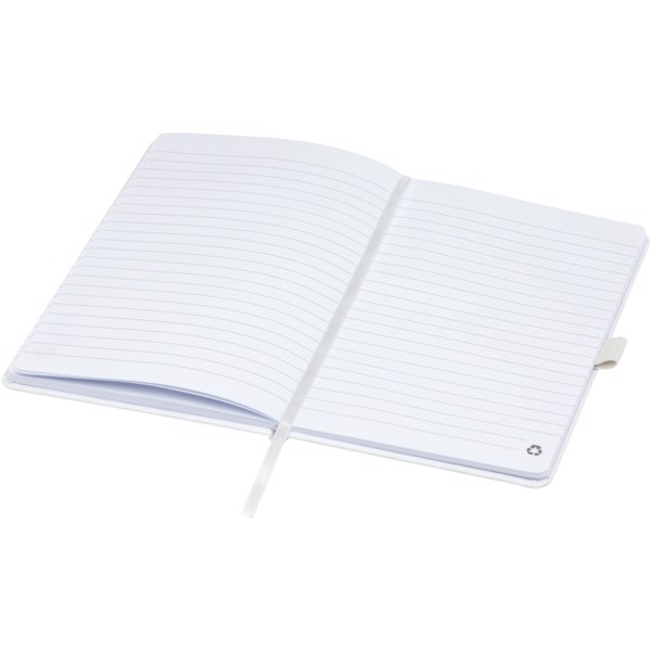 Honua A5 recycled paper notebook with recycled PET cover - White