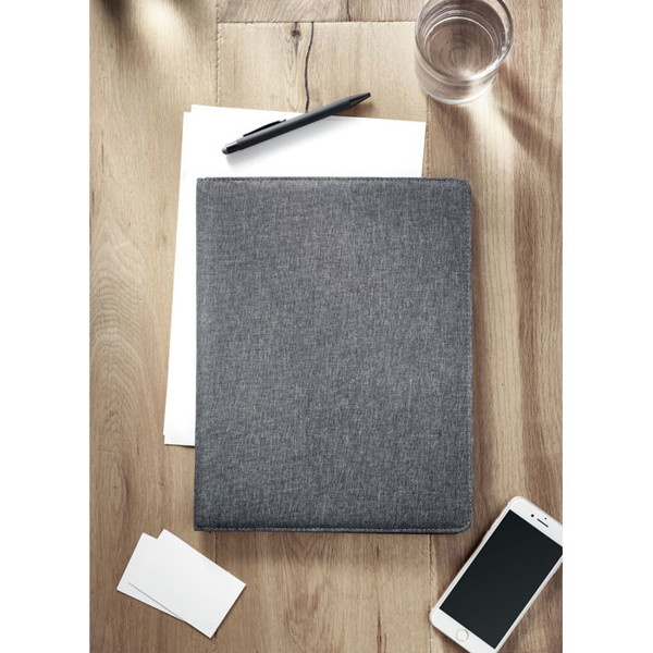 A4 RPET conference folder Casove - Black