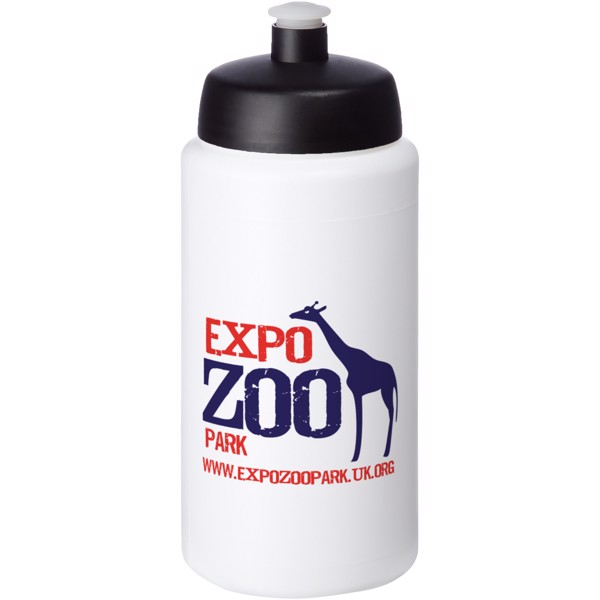 Baseline® Plus grip 500 ml sports lid sport bottle - White / Black