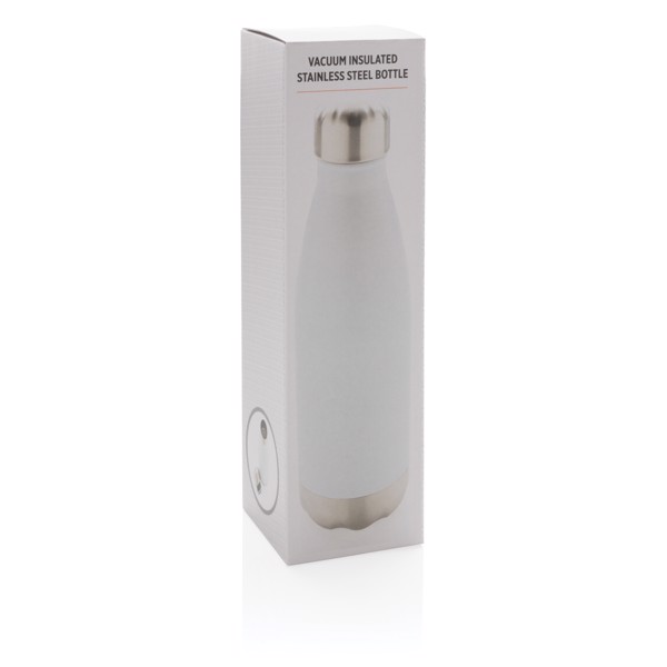 Vacuum insulated stainless steel bottle - White
