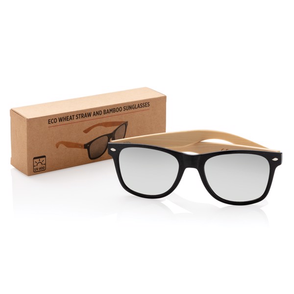 Wheat straw and bamboo sunglasses - Black