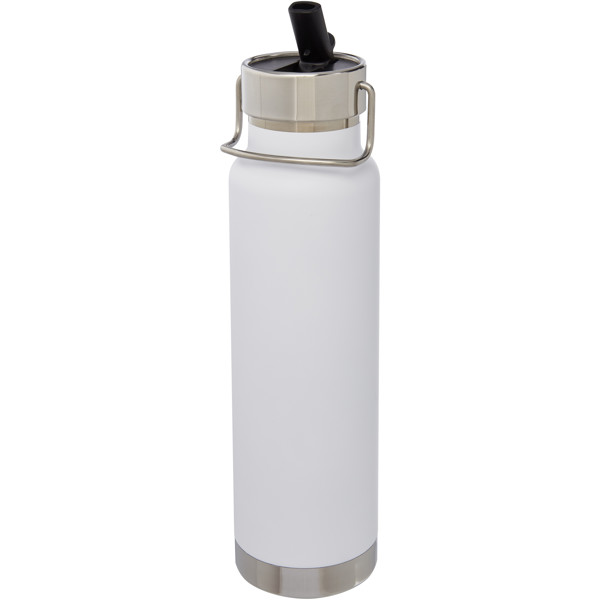 Thor 750 ml copper vacuum insulated sport bottle - White