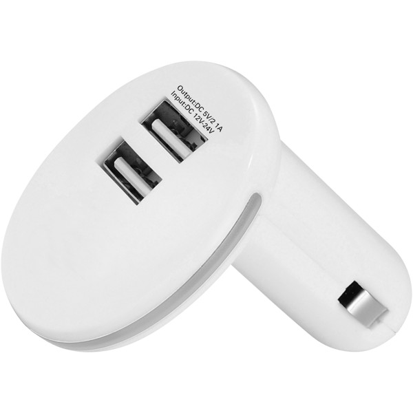 Martin dual car charger - White / Grey
