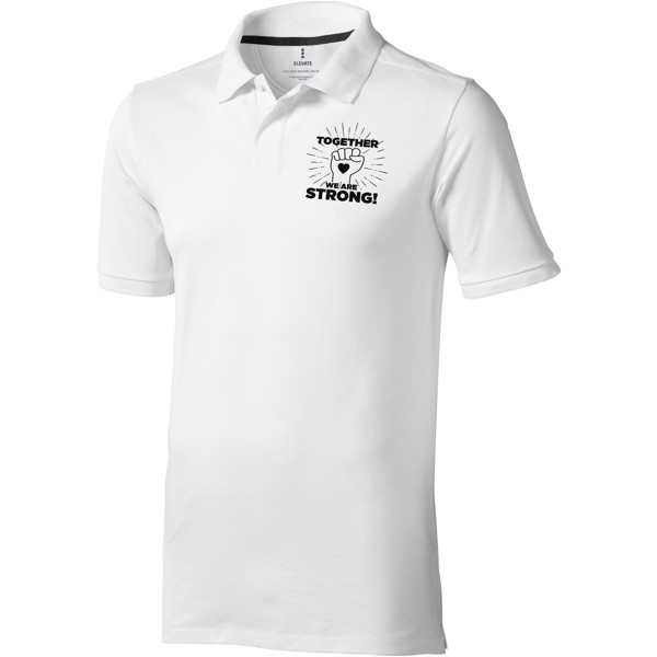 Calgary short sleeve men's polo - White / XS