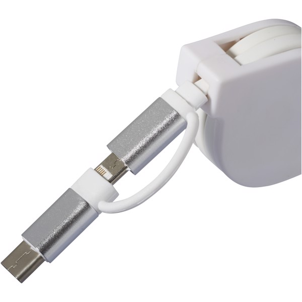 Triple 3-in-1 charging cable - White