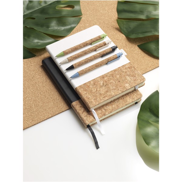 Midar cork and wheat straw ballpoint pen (black ink) - Natural / Cream