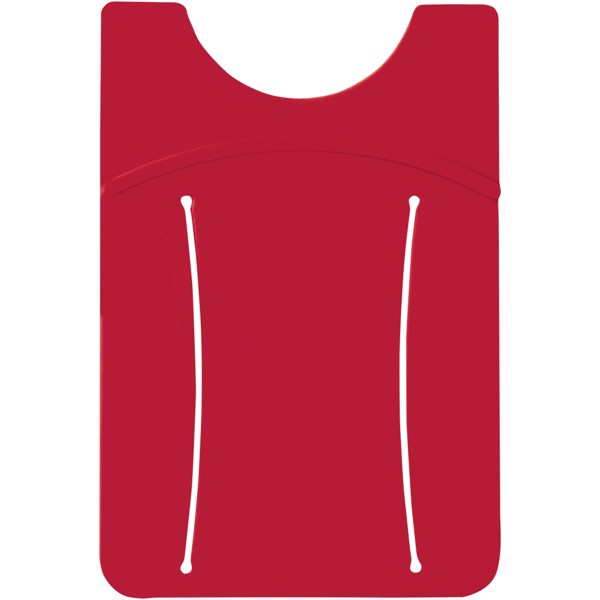 Silikonové pouzdro na kartu k telefonu - Červená s efektem námrazy