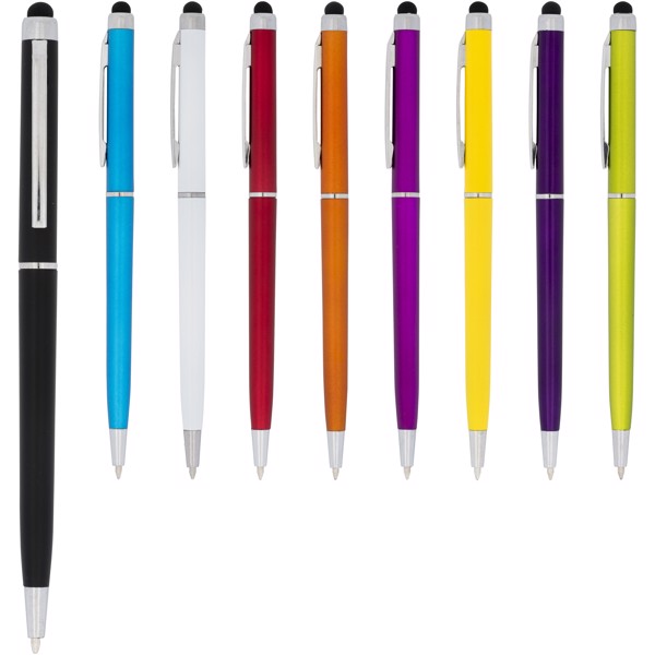 Valeria ABS ballpoint pen with stylus - White