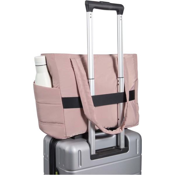Puffer 15.6" GRS recycled laptop tote bag 18L - Dusty Pink