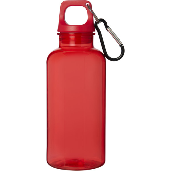 Oregon 400 ml RCS certified recycled plastic water bottle with carabiner - Red