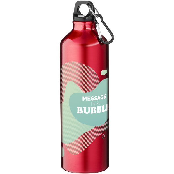 Oregon 770 ml aluminium water bottle with carabiner - Red