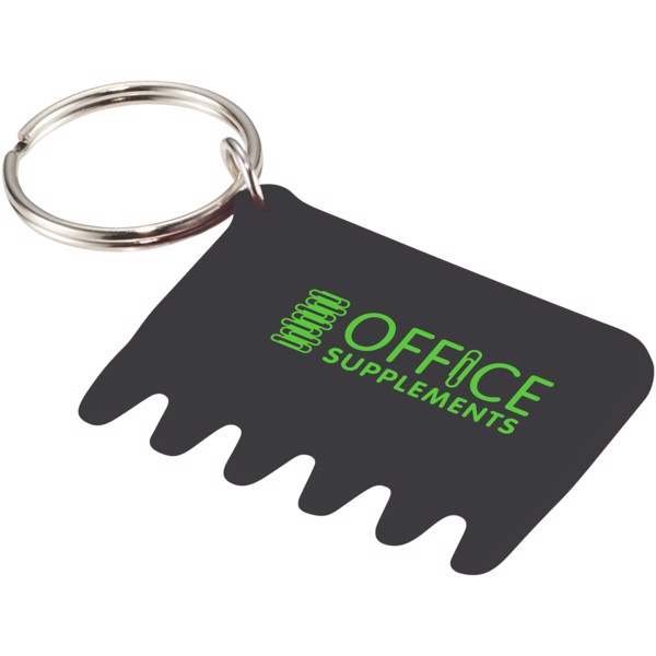 Whisk silicone keyboard brush and keychain - Solid black