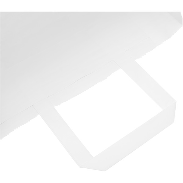 Kraft 80-90 g/m2 paper bag with flat handles - 25 x 11 x 32 cm - White