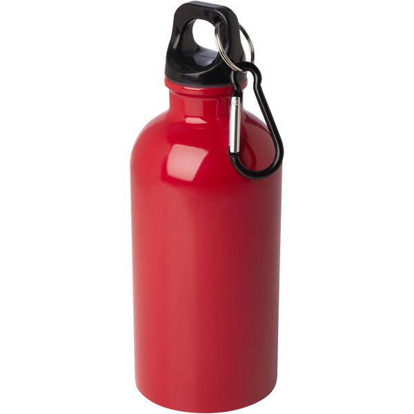 Oregon 400 ml RCS certified single wall stainless steel water bottle with carabiner - Red