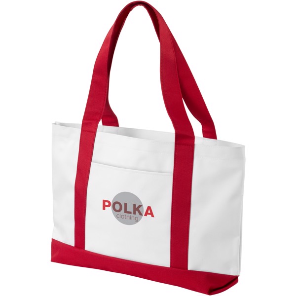 Madison tote bag - White / Red