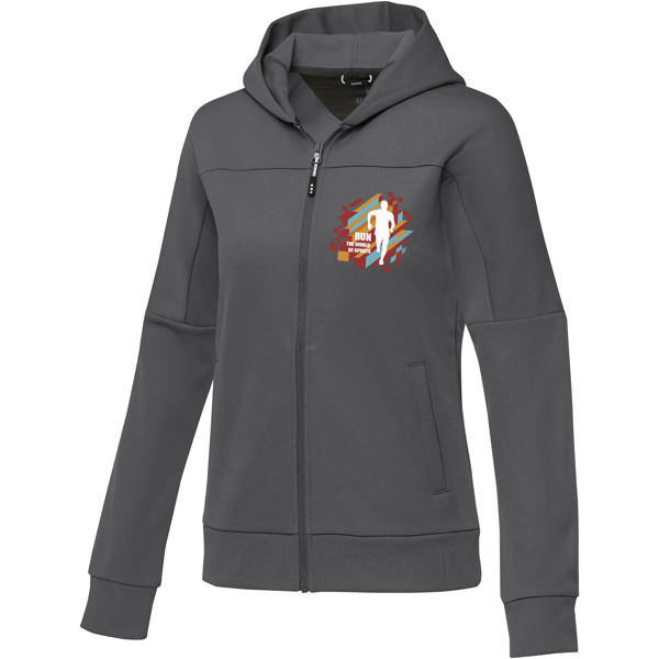 Nubia women's performance full zip knit jacket - Storm Grey / XL