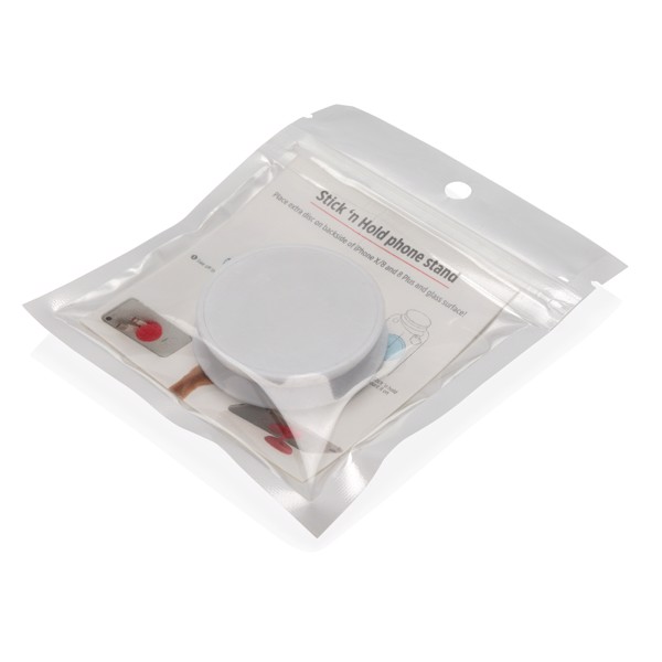 Stick 'n Hold phone stand - White