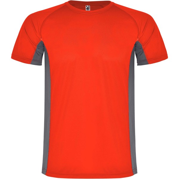 Shanghai short sleeve men's sports t-shirt - Red / Dark Lead / roly-M