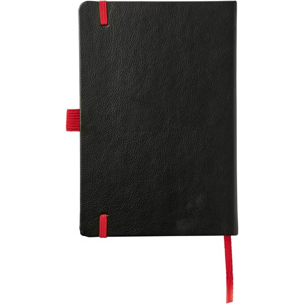 Lasercut A5 notebook - Solid black / Red
