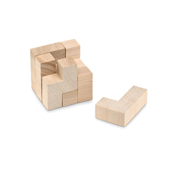 Wooden puzzle in cotton pouch Trikesnats