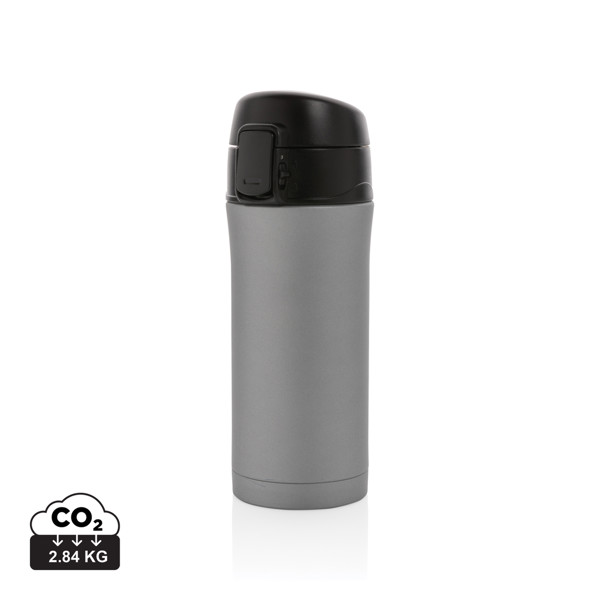 Metallic easy lock vacuum mug - Grey
