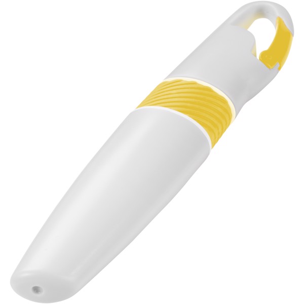 Picasso highlighter with carabiner - White / Yellow
