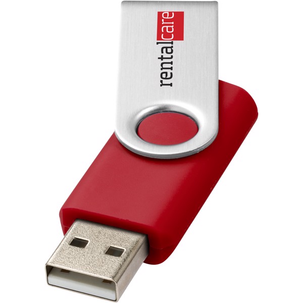 USB disk Rotate-basic, 32 GB - Červená s efektem námrazy