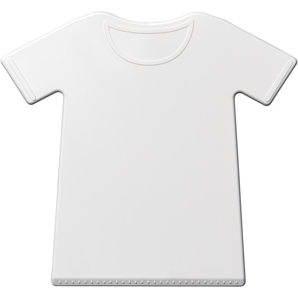 Brace t-shirt shaped ice scraper
