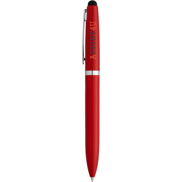 Kuličkové pero a stylus Brayden - Červená s efektem námrazy