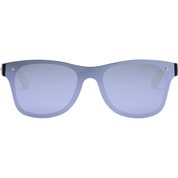 Tan sunglasses with bamboo temples - Silver