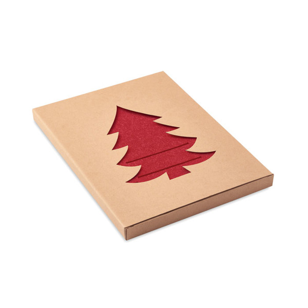 Besteckhalter-Set RPET-Filz Treesguard - rot