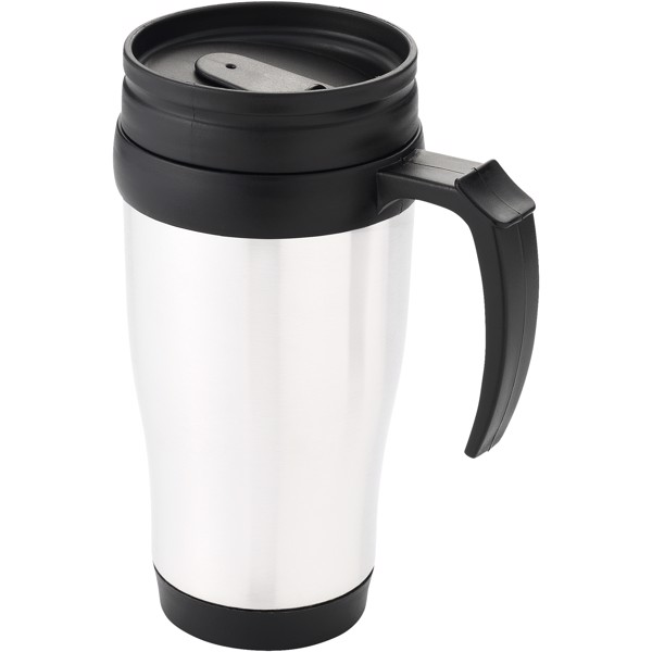 Taza isotérmica "Daytona" - Blanco / Negro intenso