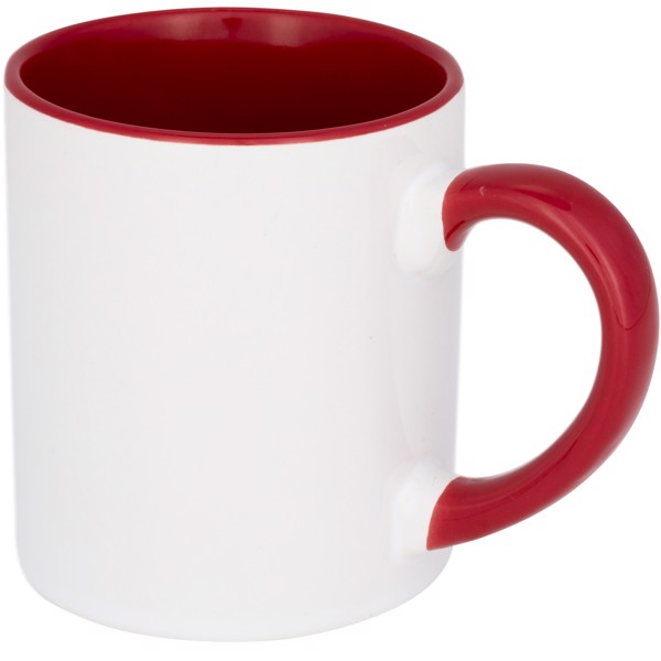 Mini taza para sublimación con asas e interior de color "Pixi" - Rojo