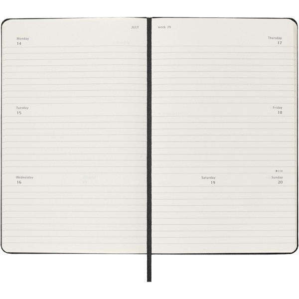 Moleskine horizontal hard cover 12 month L weekly planner