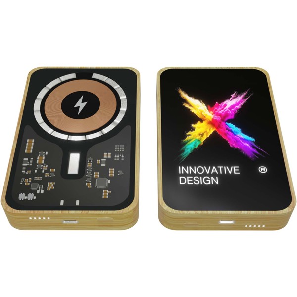 SCX.design P26 15W 5000 mAh wooden MagSafe power bank