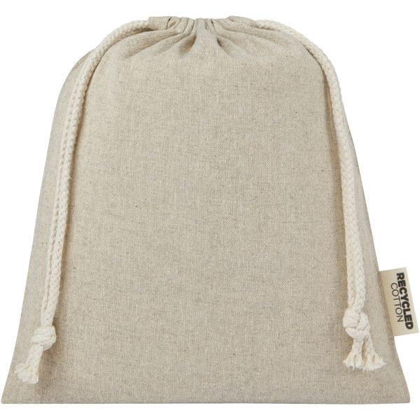 Pheebs 150 g/m² GRS recycled cotton gift bag medium 1.5L - Heather Natural
