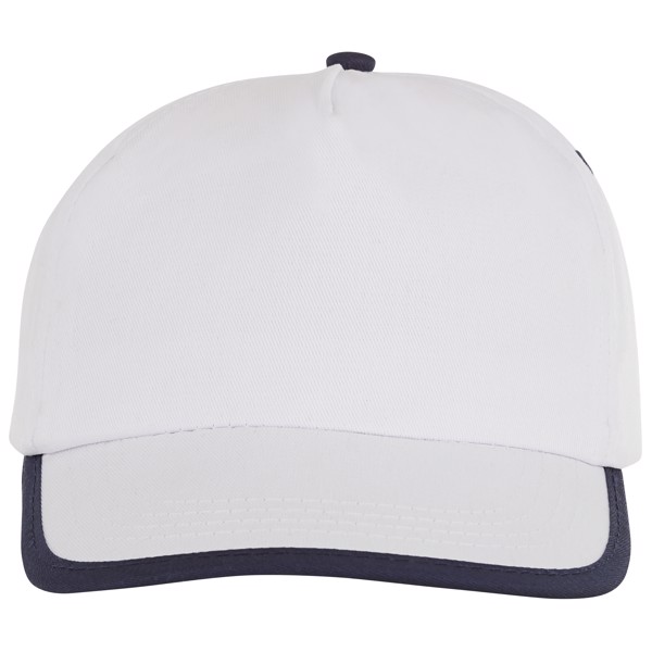 Nestor Kappe mit 5 Segmenten und Paspel - weiss / navy