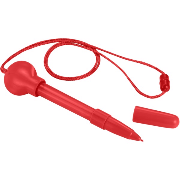 Pompero con bolígrafo "Bubbz" - Rojo
