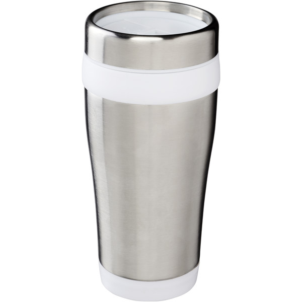 Elwood 410 ml RCS certified recycled stainless steel insulated tumbler - White